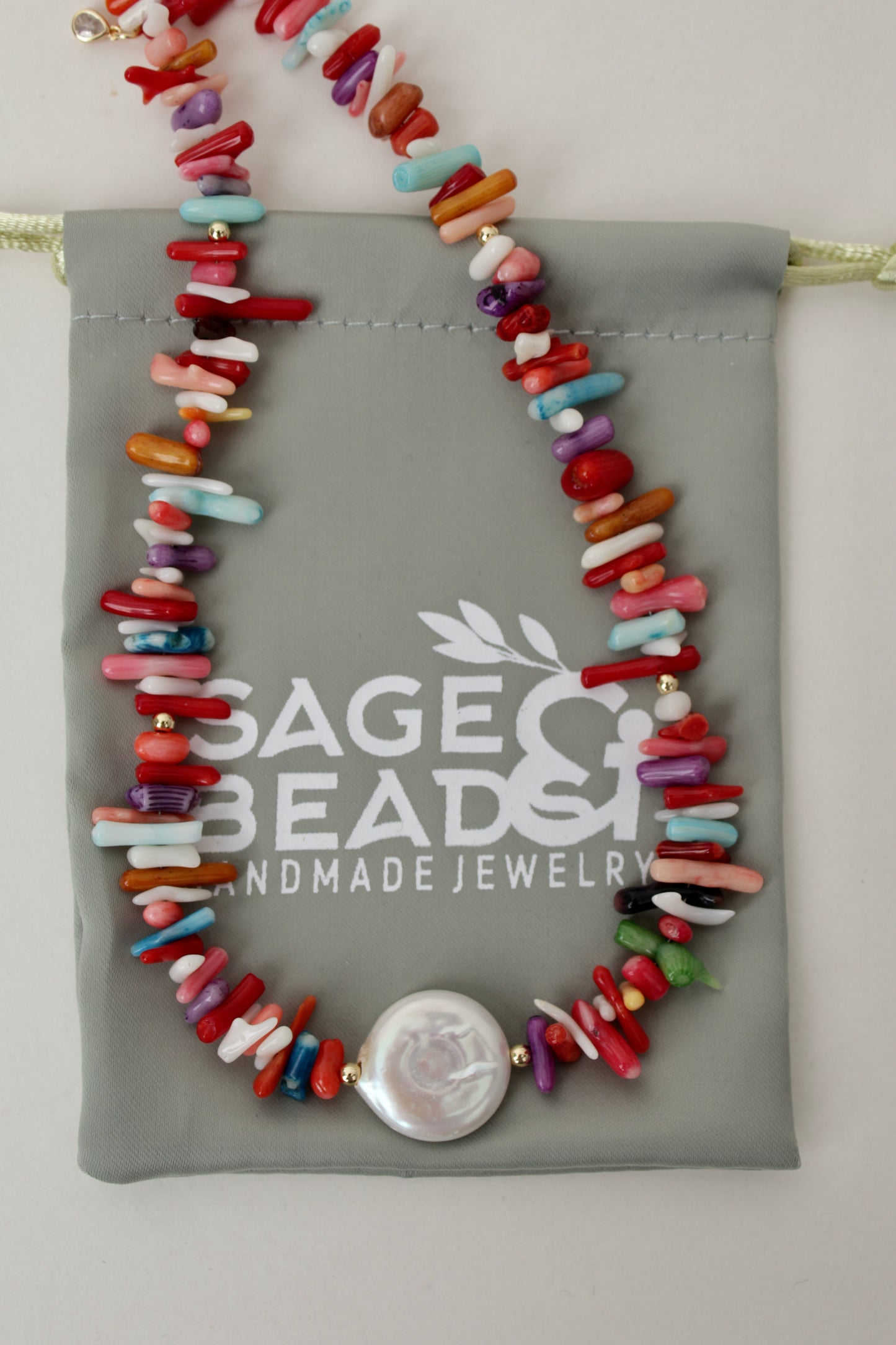 Rhode - Coral Pearl Necklace