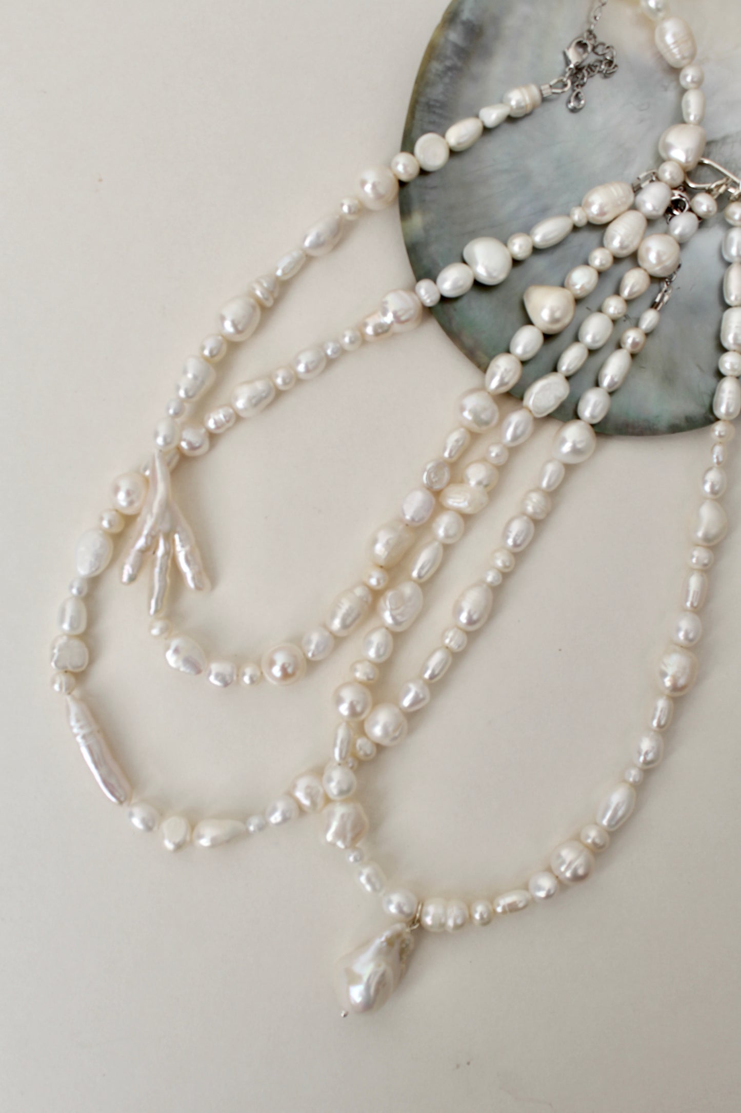 Diana - large baroque pearl choker