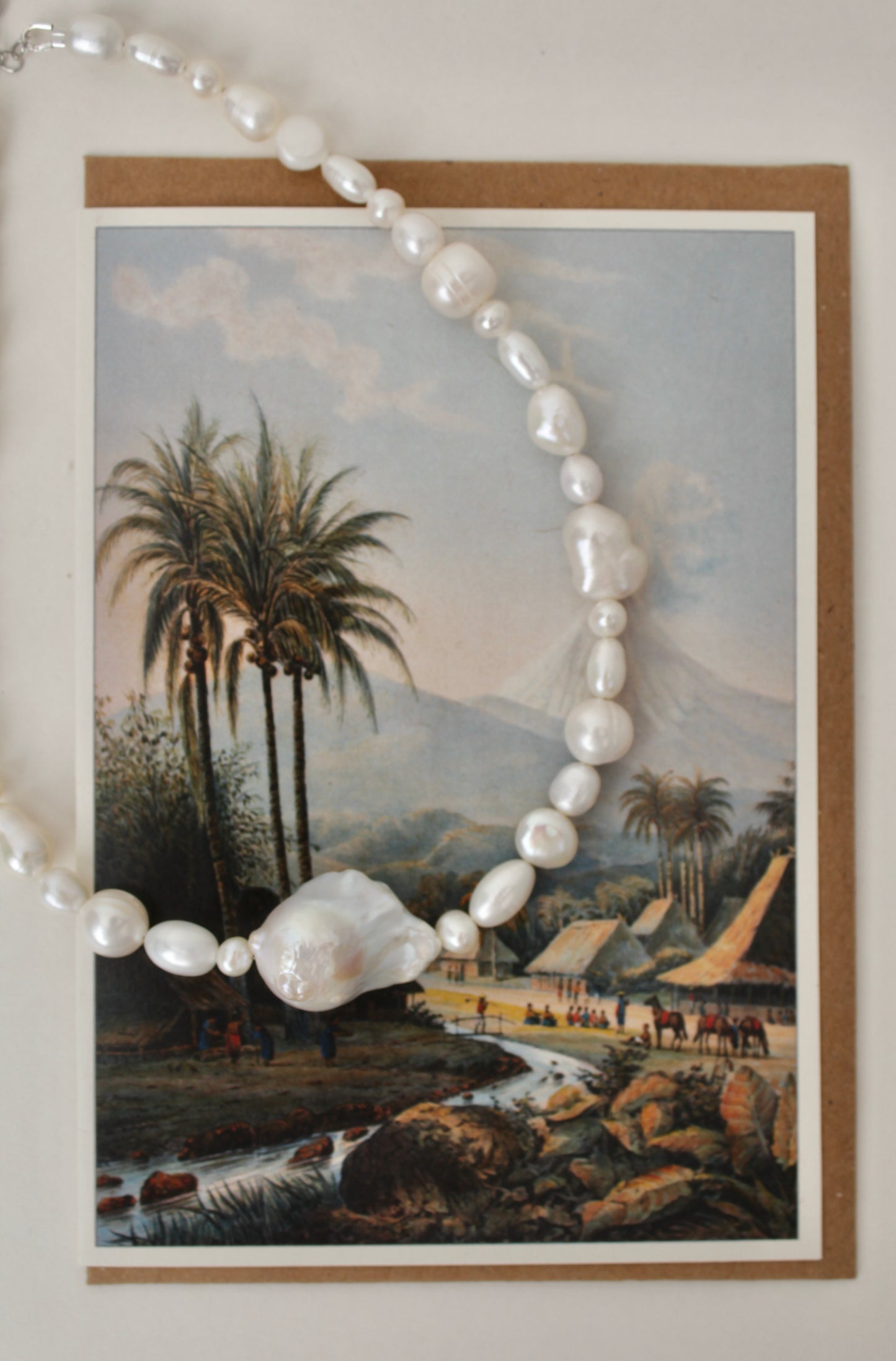 Diana - large baroque pearl choker