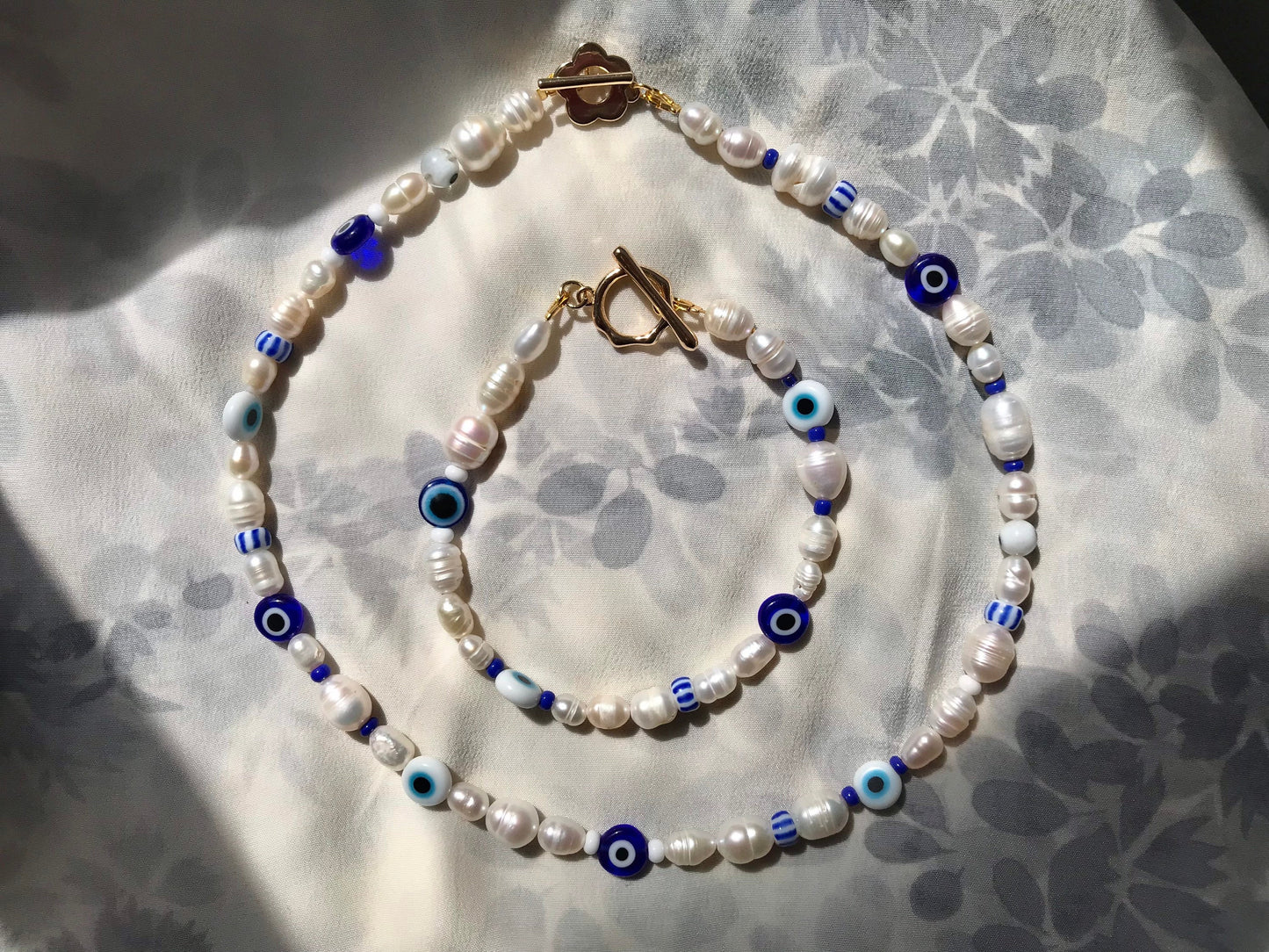 Evil Eye Pearl Necklace