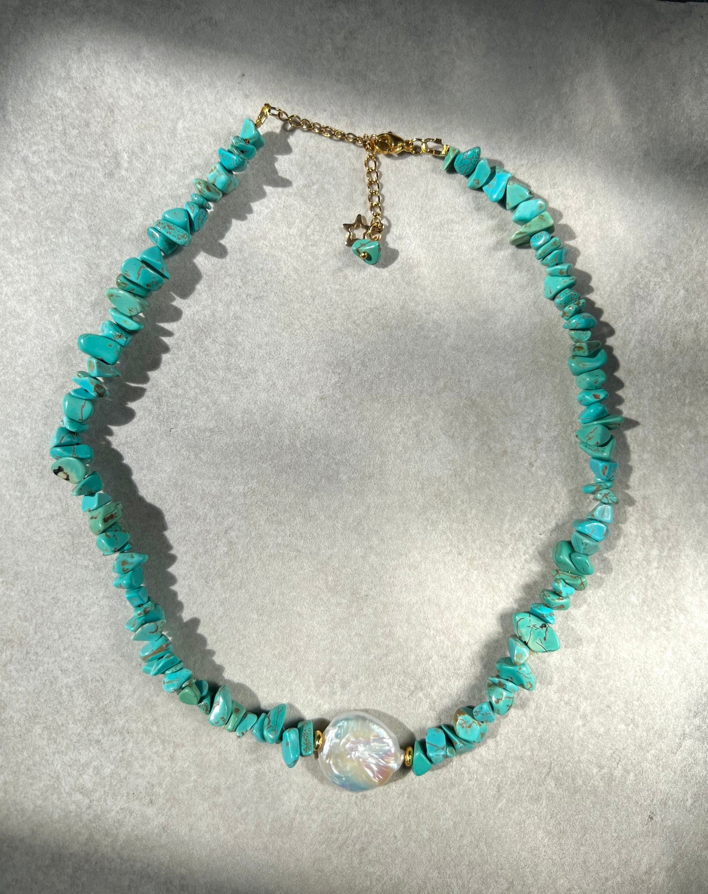 Siren - Turquoise and Baroque Pearl Necklace