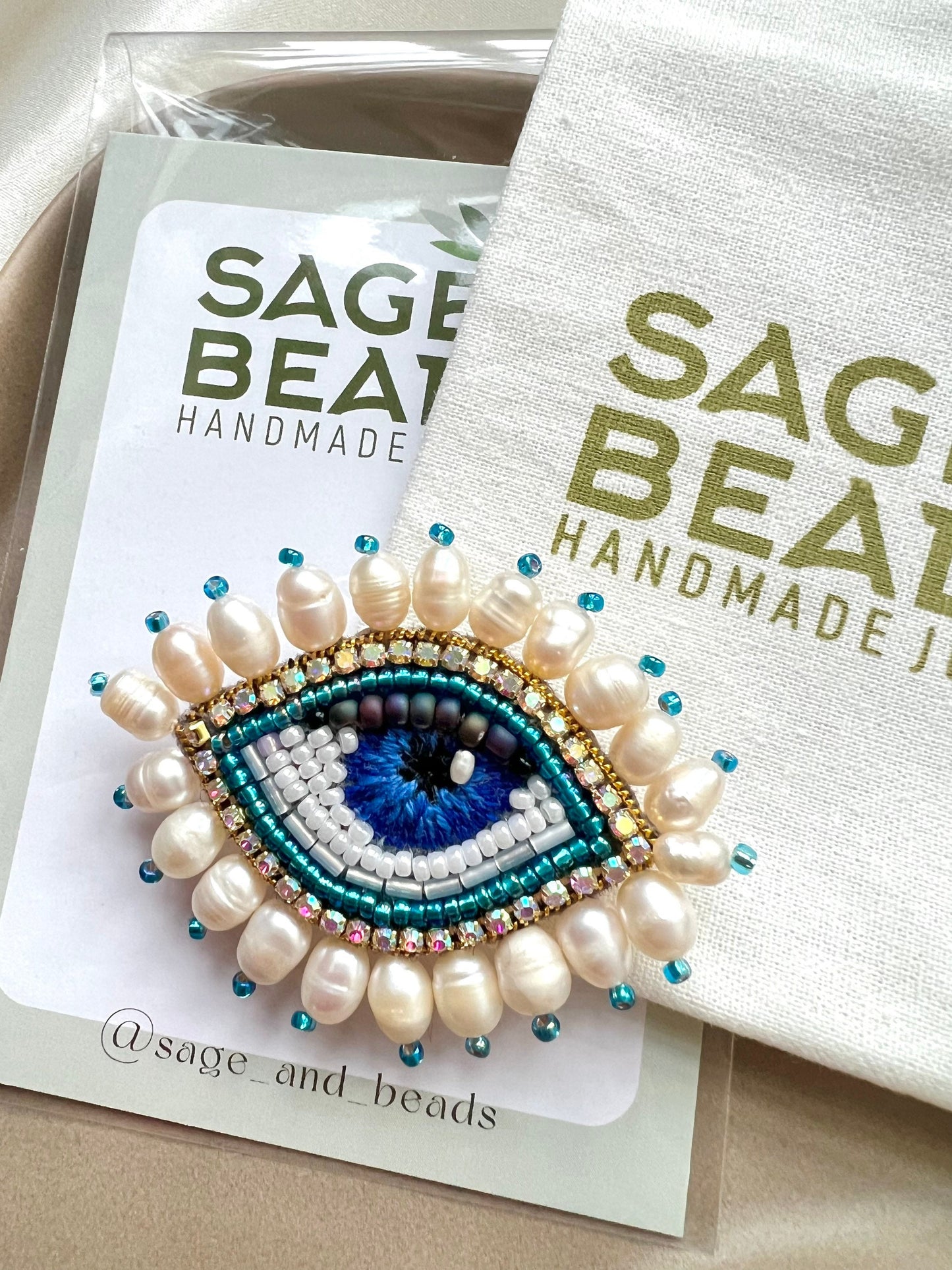 Evil Eye Handmade Brooch
