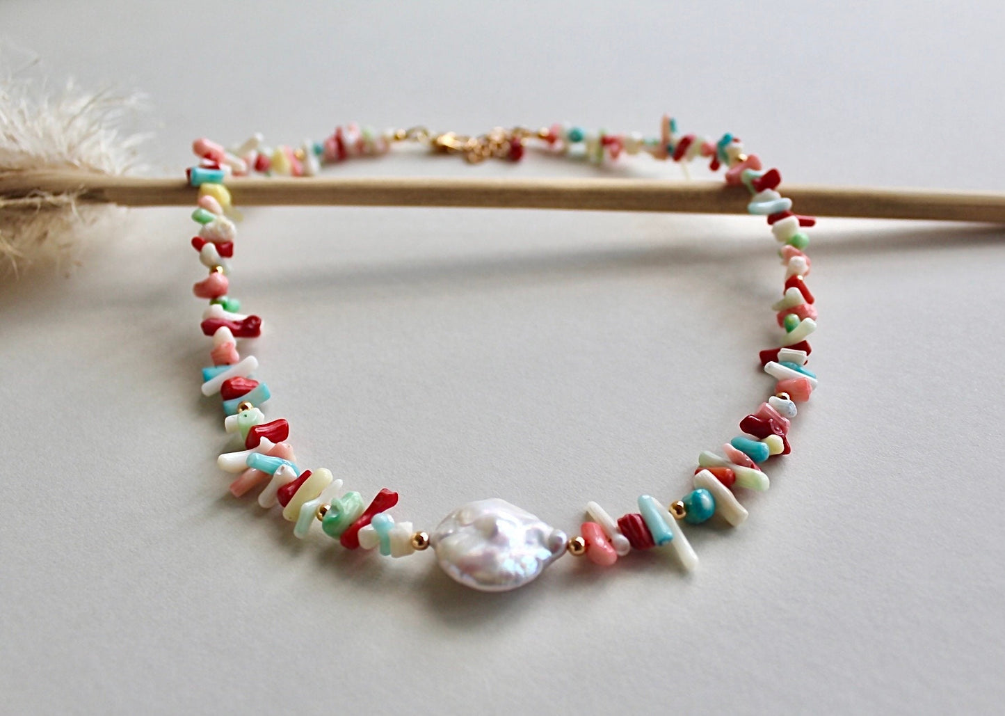 Rhode - Coral Pearl Necklace