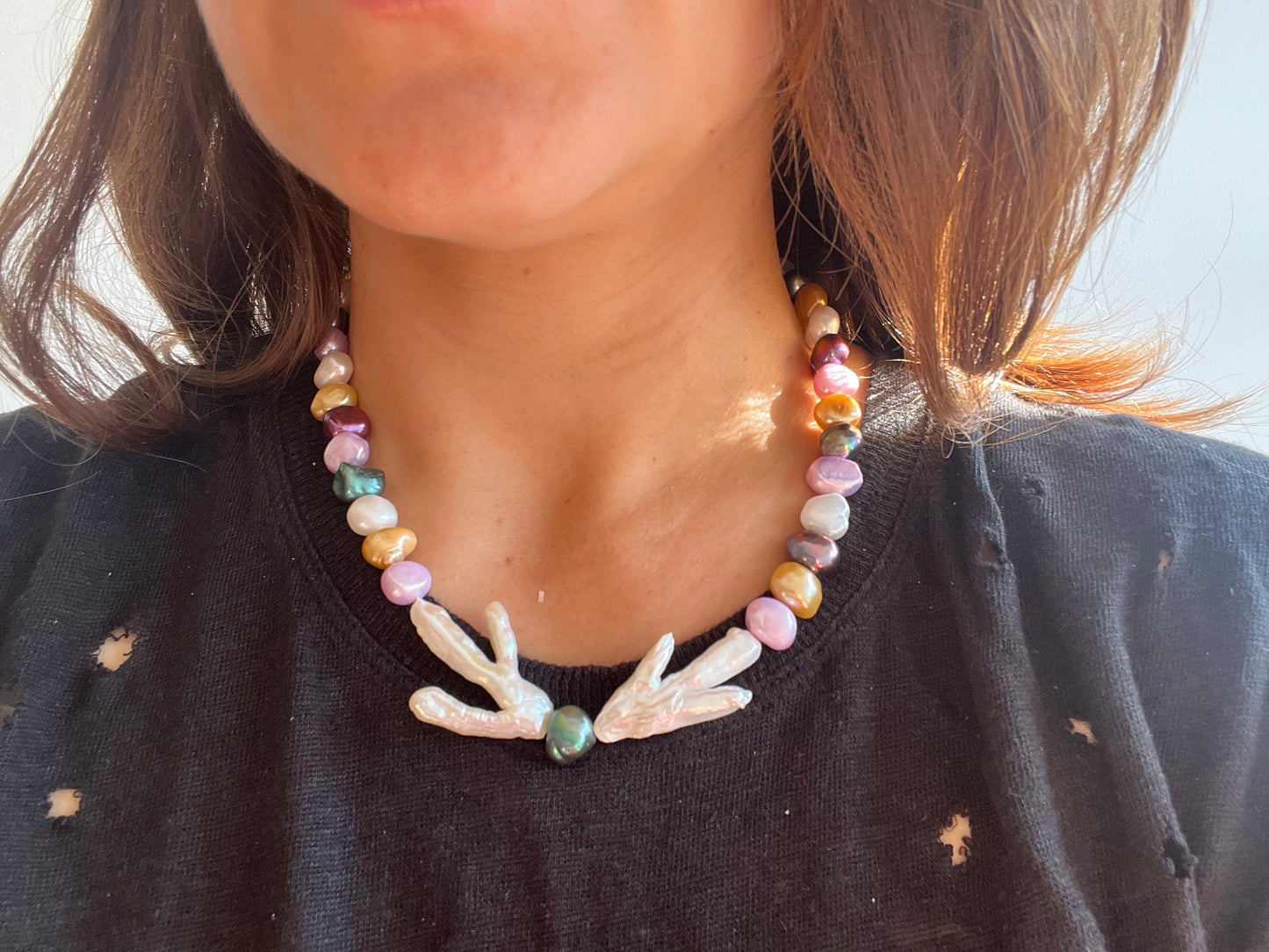 Calliope - Multicolor Pearl Necklace