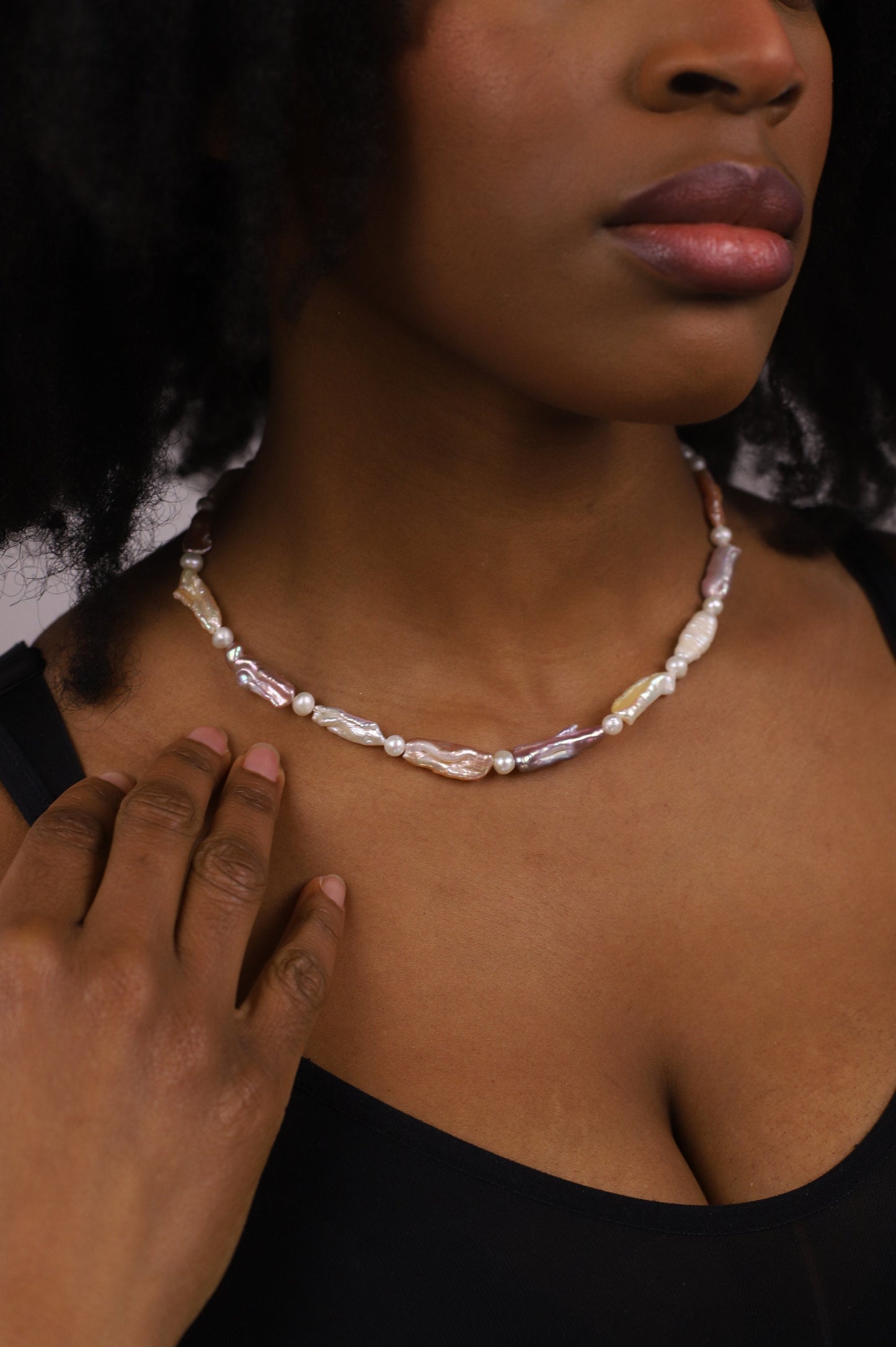 Athena - Biwa Pearl Necklace