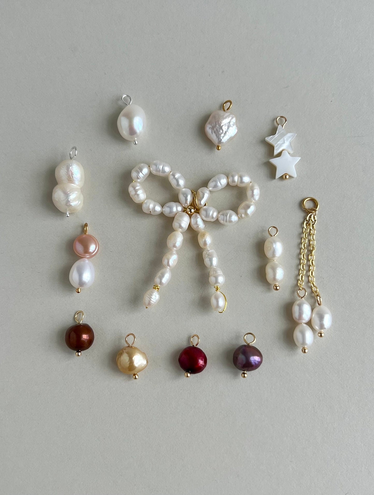 Pearl charms for earrings