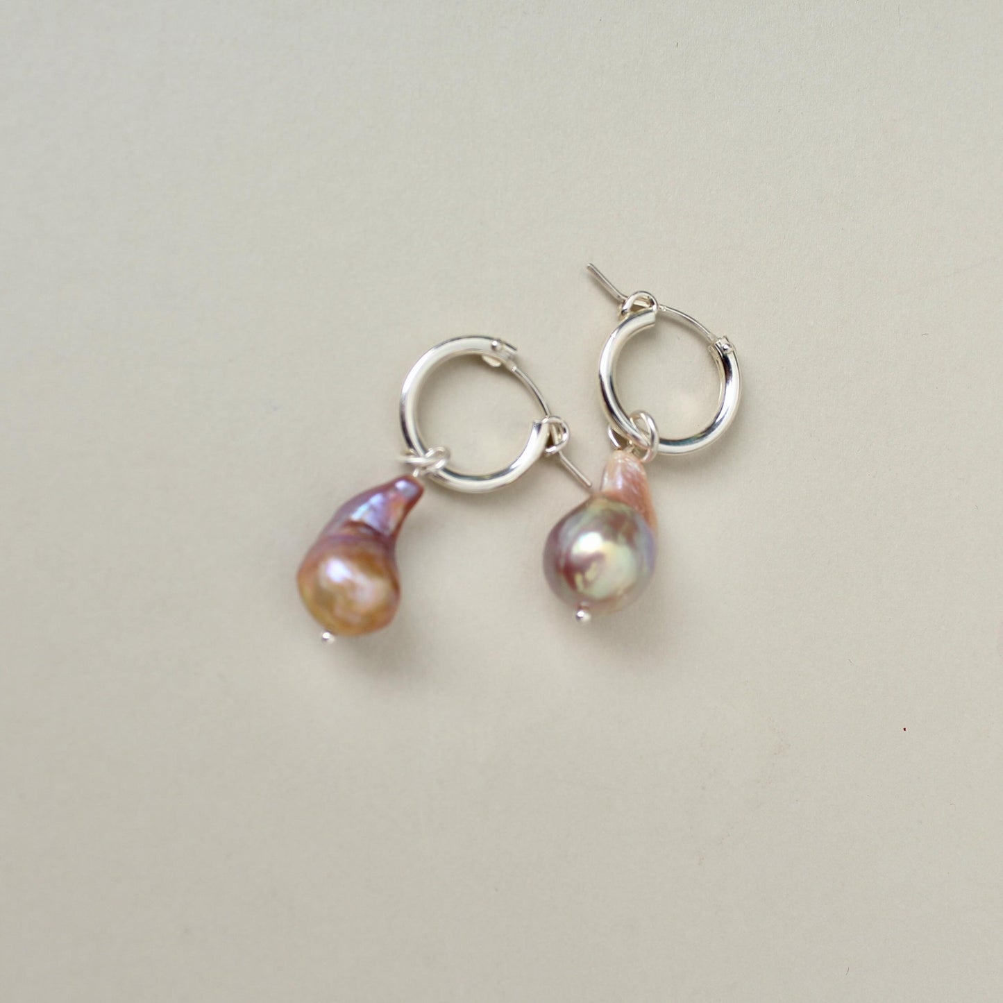 Rosie - Pink Baroque Pearl Earrings