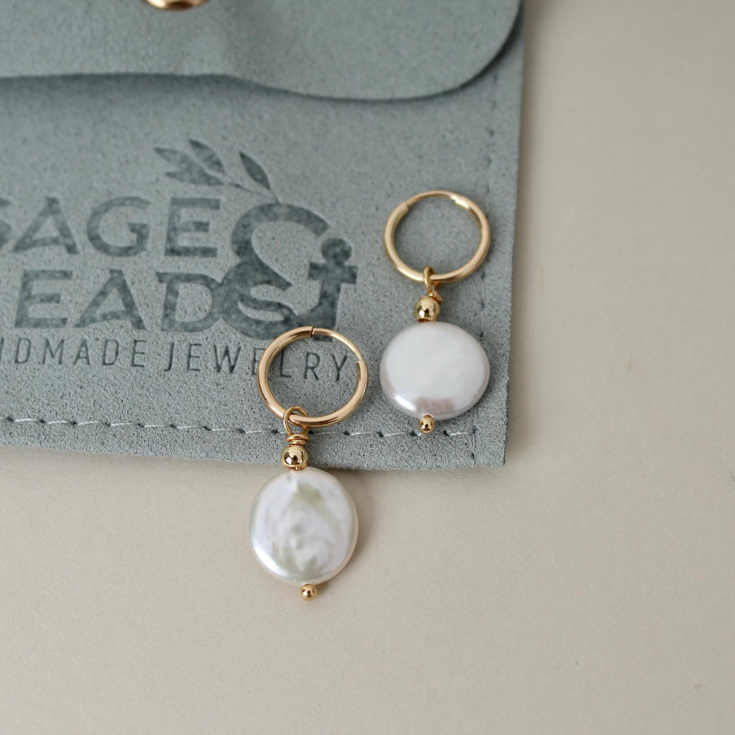 Coin Pearl Earrings
