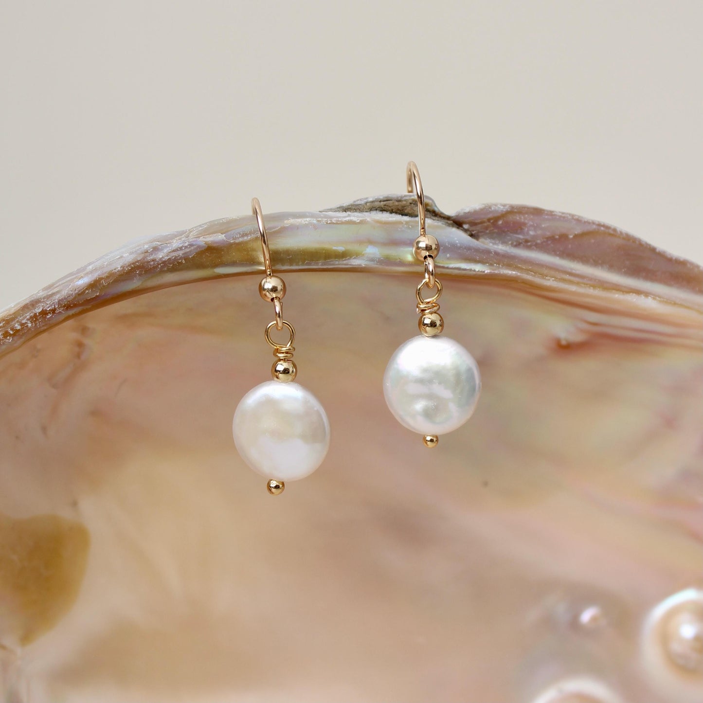 Coin Pearl Earrings