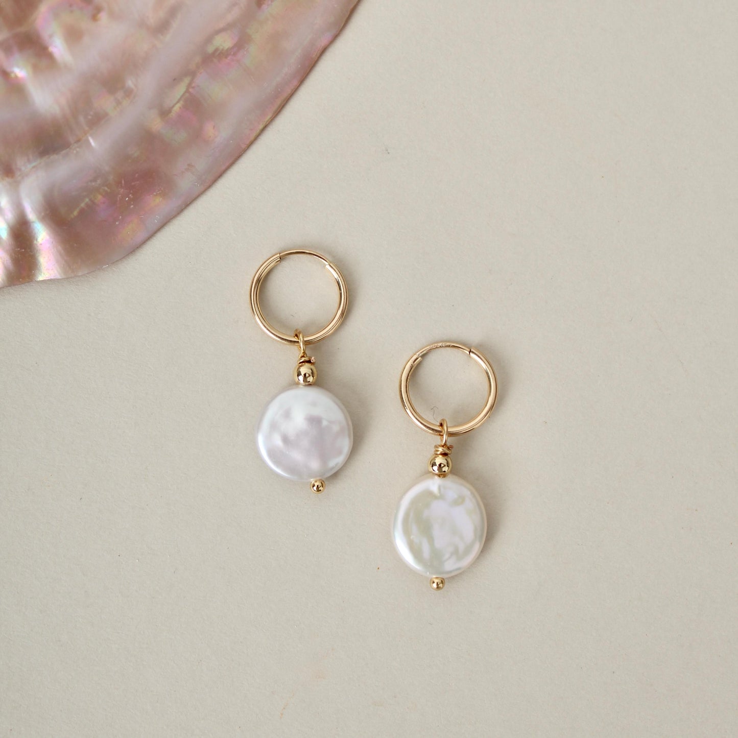 Coin Pearl Earrings