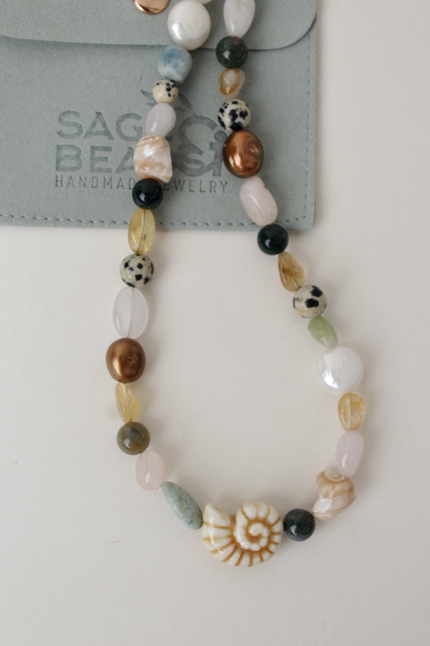 Ocean Whispers - Gemstone Beaded Necklace