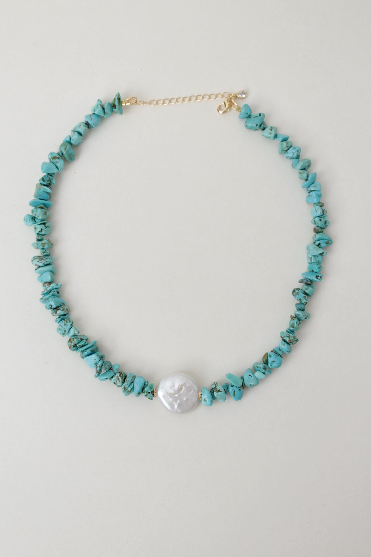 Siren - Turquoise and Baroque Pearl Necklace