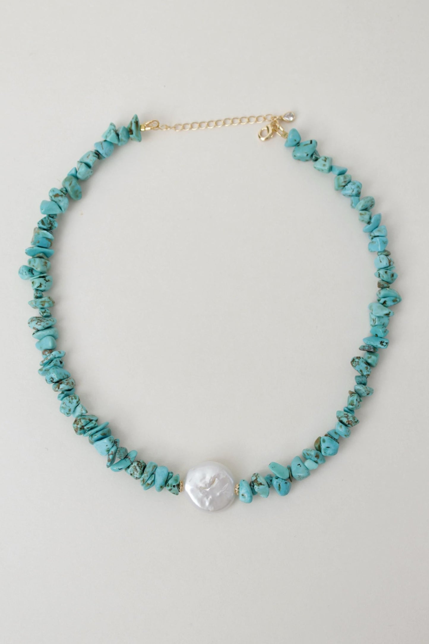 Siren - Turquoise and Baroque Pearl Necklace