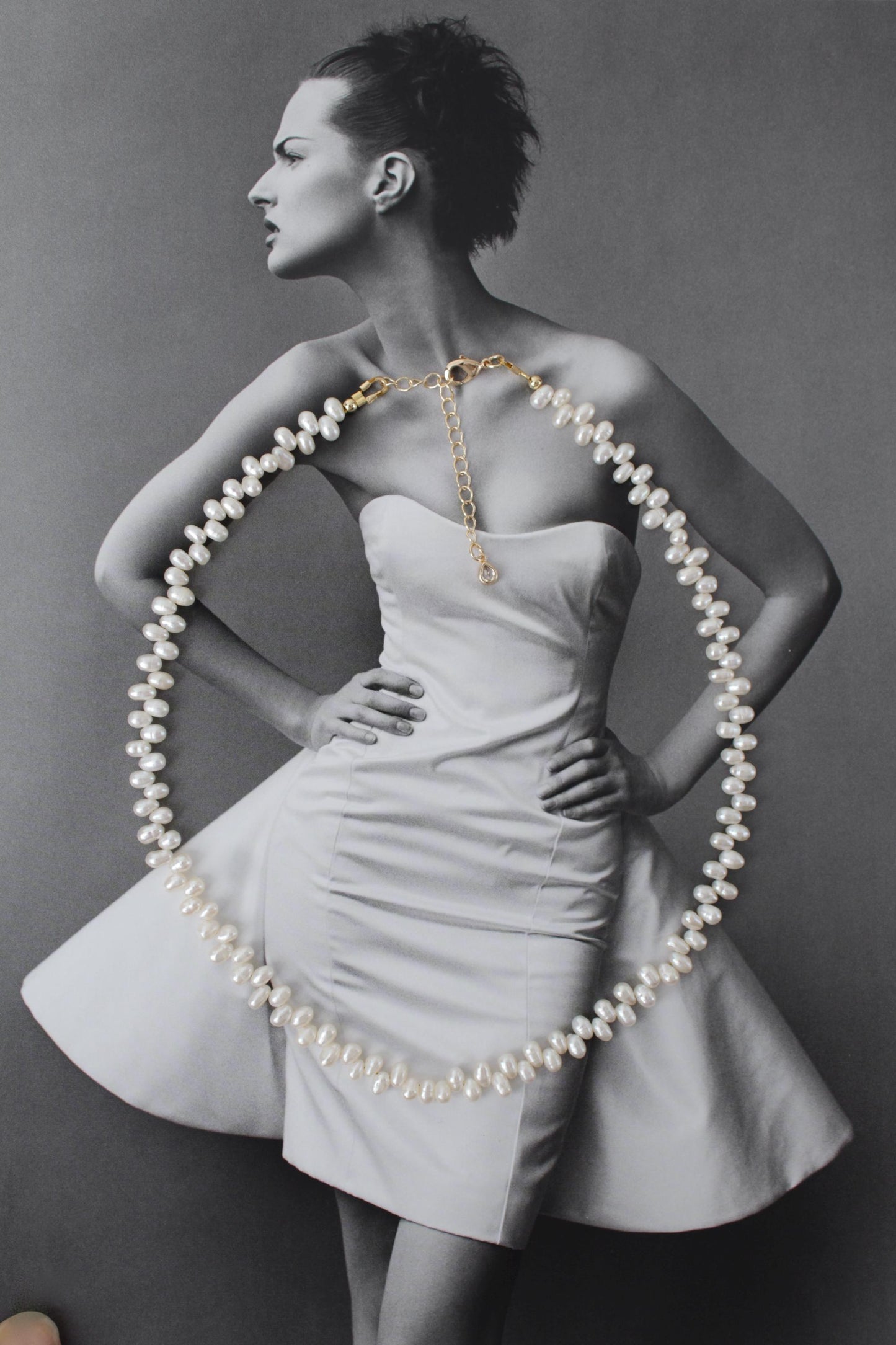 Demeter - Wheat Shape Pearl Necklace