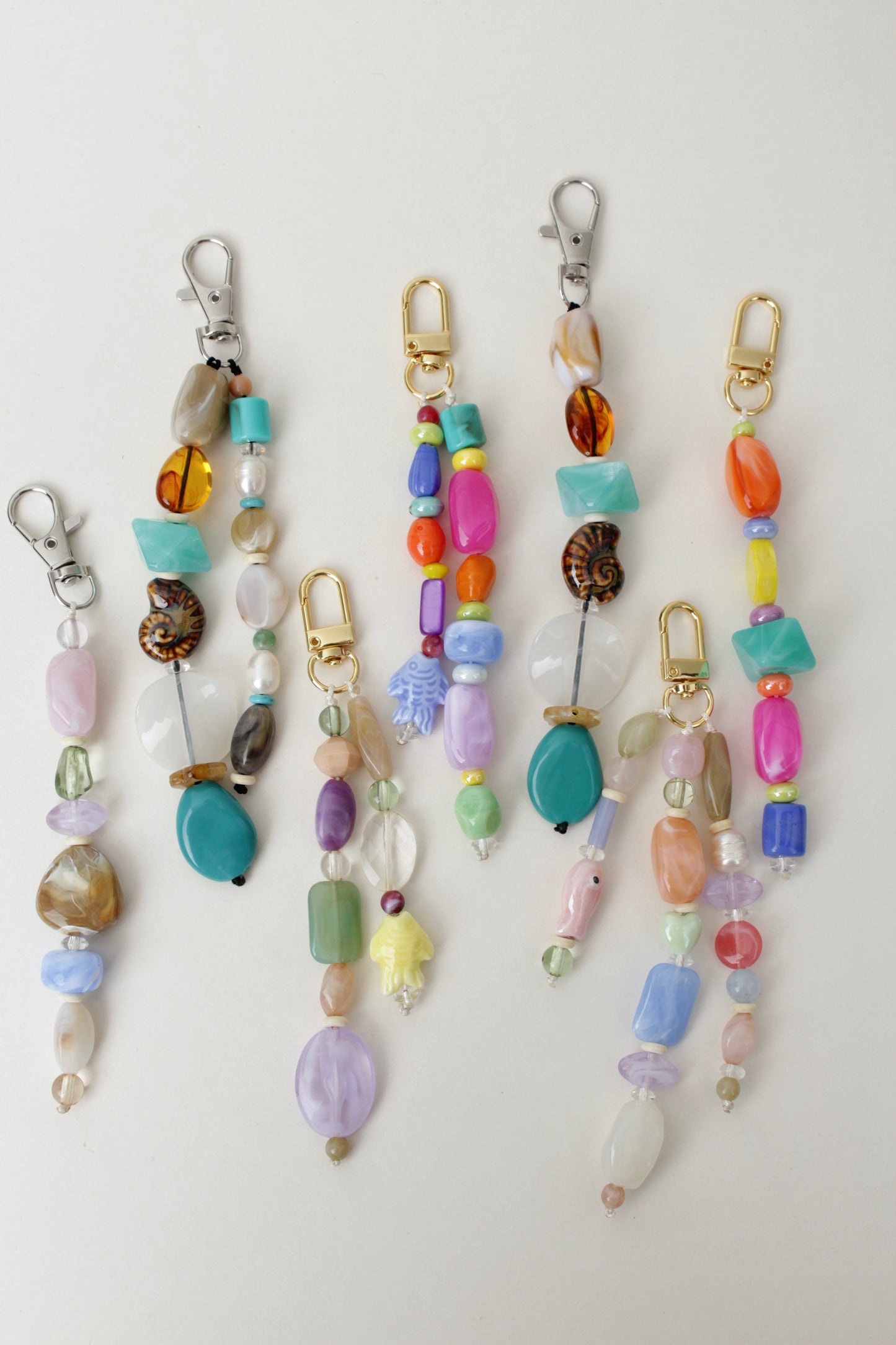 Pastel Beaded Bag Charm. 3 styles.
