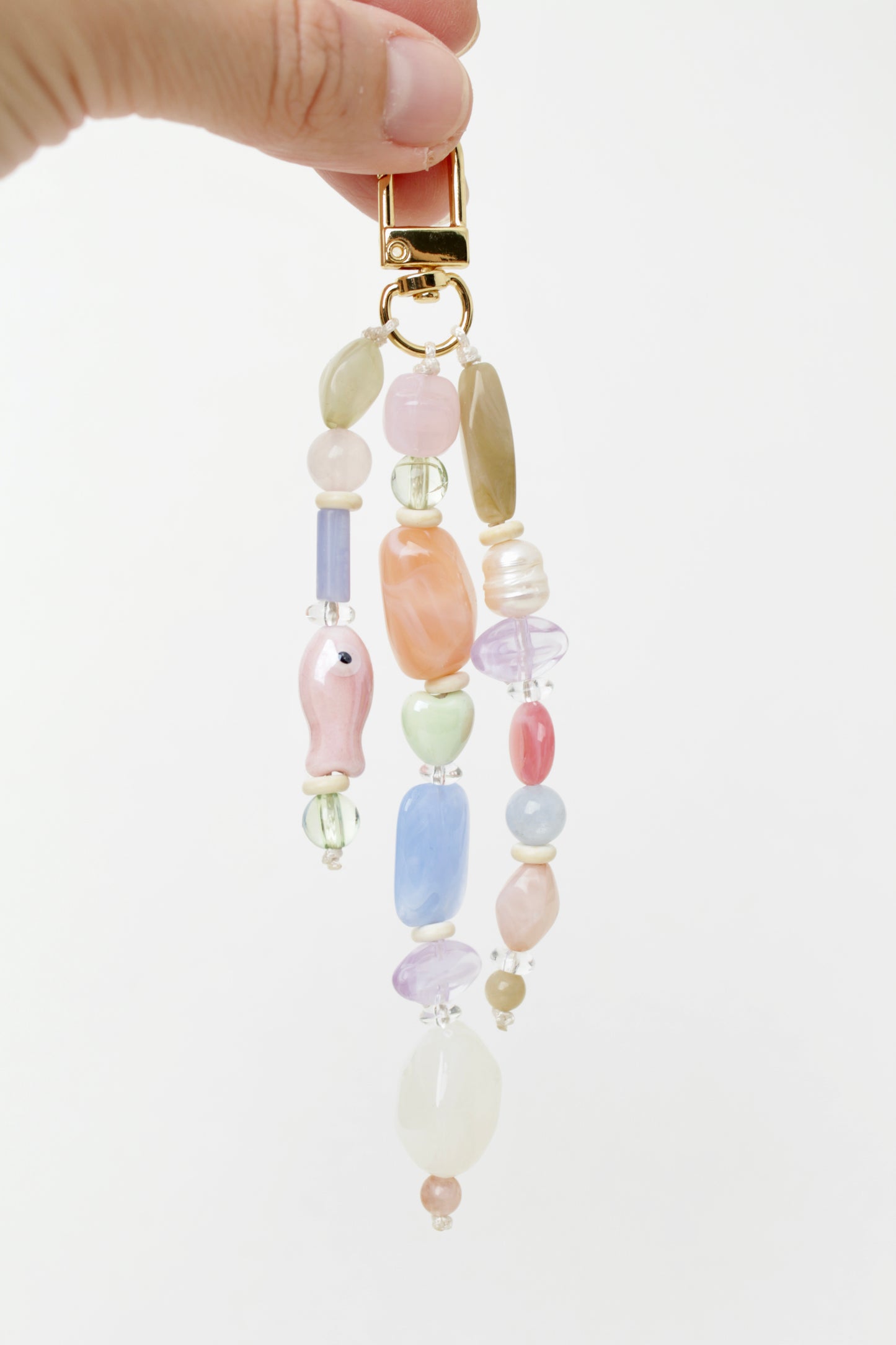Pastel Beaded Bag Charm. 3 styles.