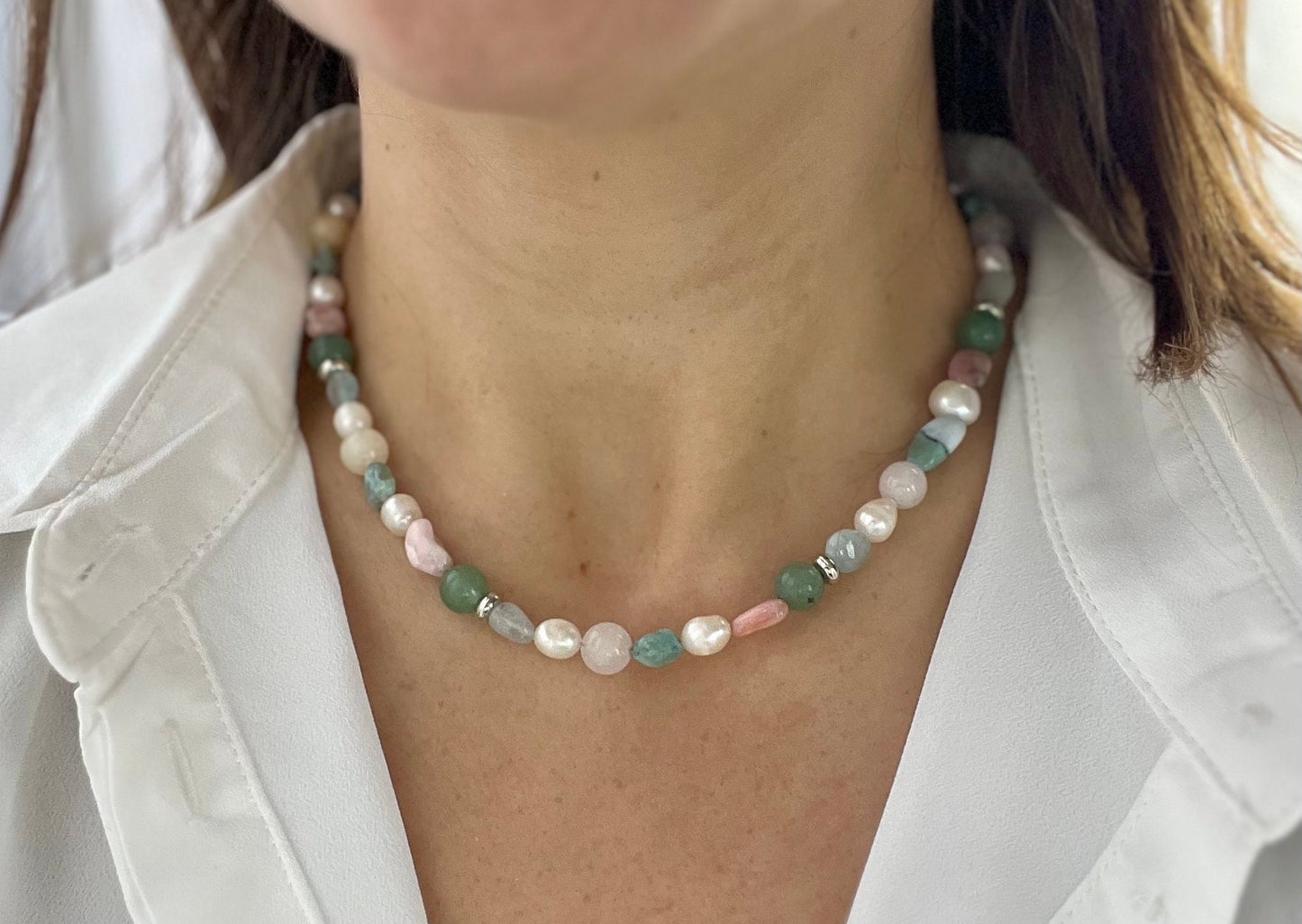 Melia - Gemstone Beaded Necklace