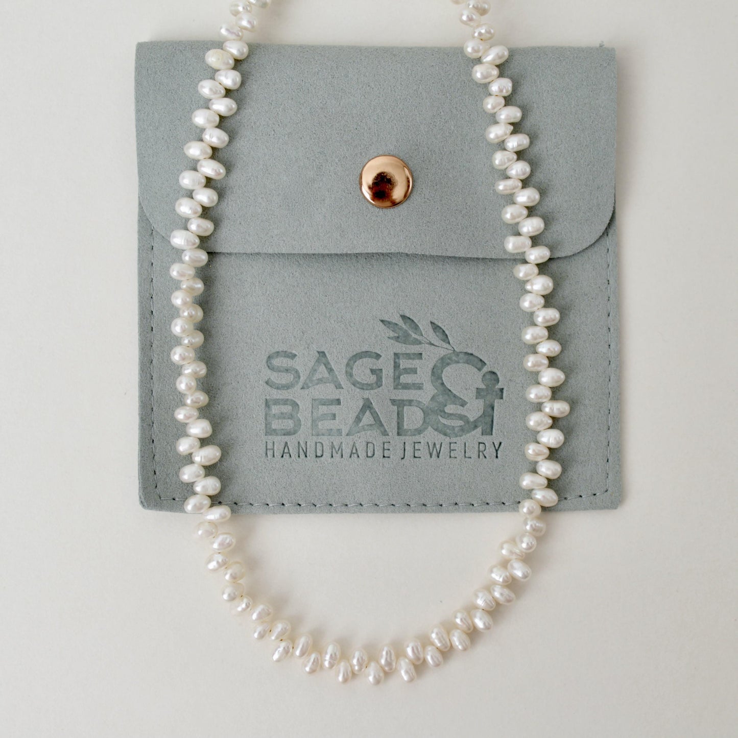 Demeter - Wheat Shape Pearl Necklace